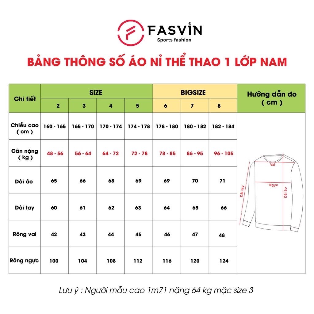  Áo thun thể thao nam dài tay Fasvin AD21481 