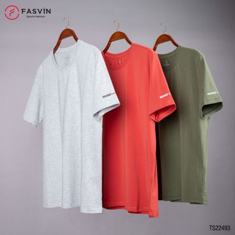  Áo Thun Trơn Nam COTTON FASVIN Vải Mềm Mát Co Giãn Hàng Nhà Máy TS22493 