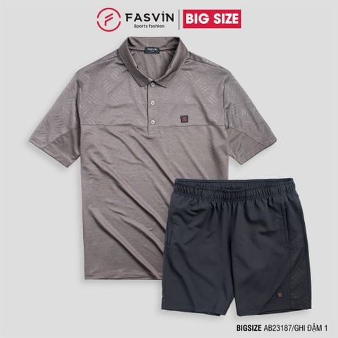  Bộ quần áo thể thao Bigsize nam Fasvin AB23187 chất vải mềm nhẹ co giãn thoải mái 