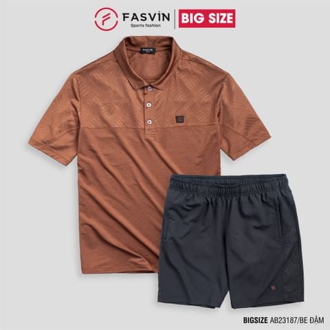  Bộ quần áo thể thao Bigsize nam Fasvin AB23187 chất vải mềm nhẹ co giãn thoải mái 
