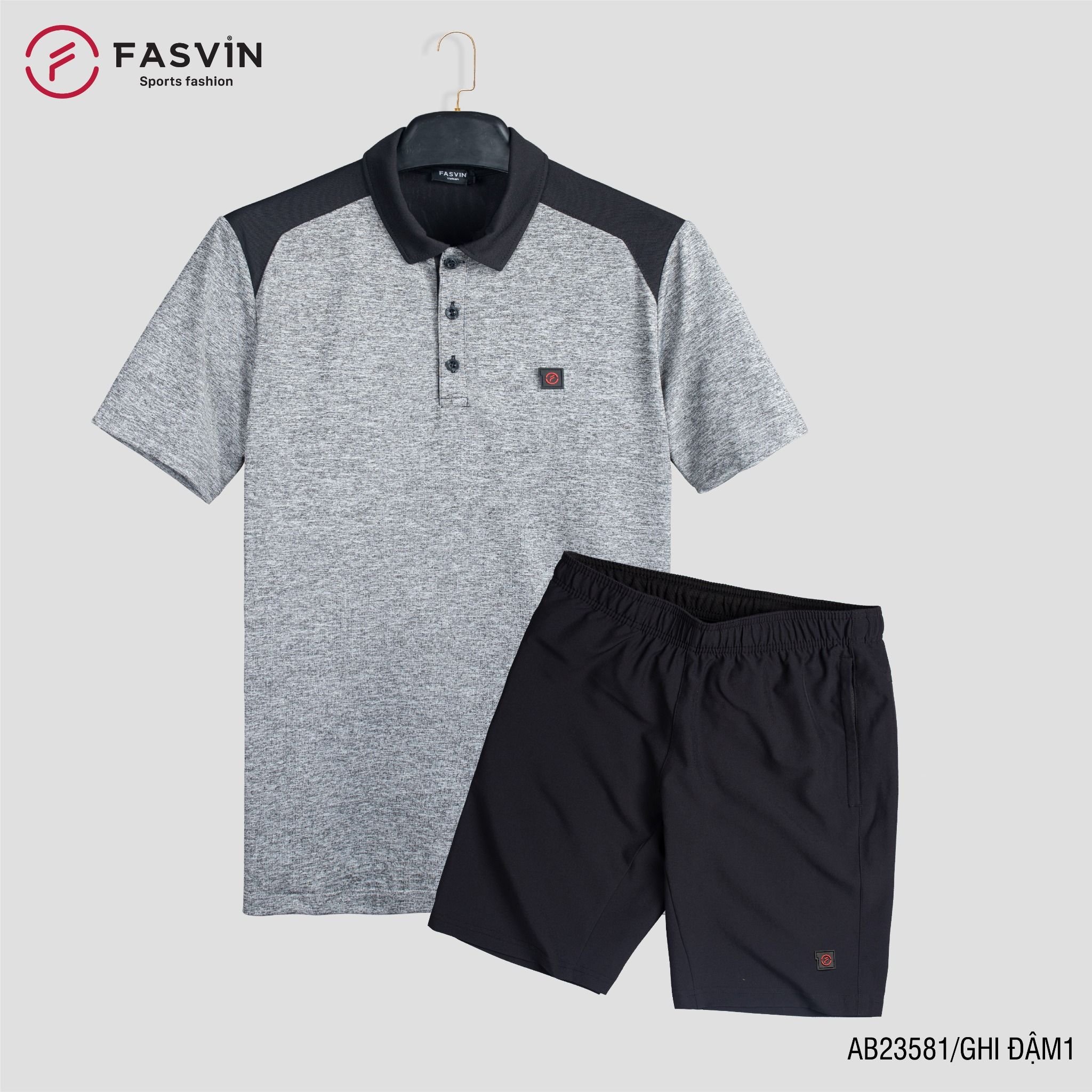  Bộ quần áo thể thao nam FASVIN AB23581 chất vải mềm nhẹ co giãn thoải mái 