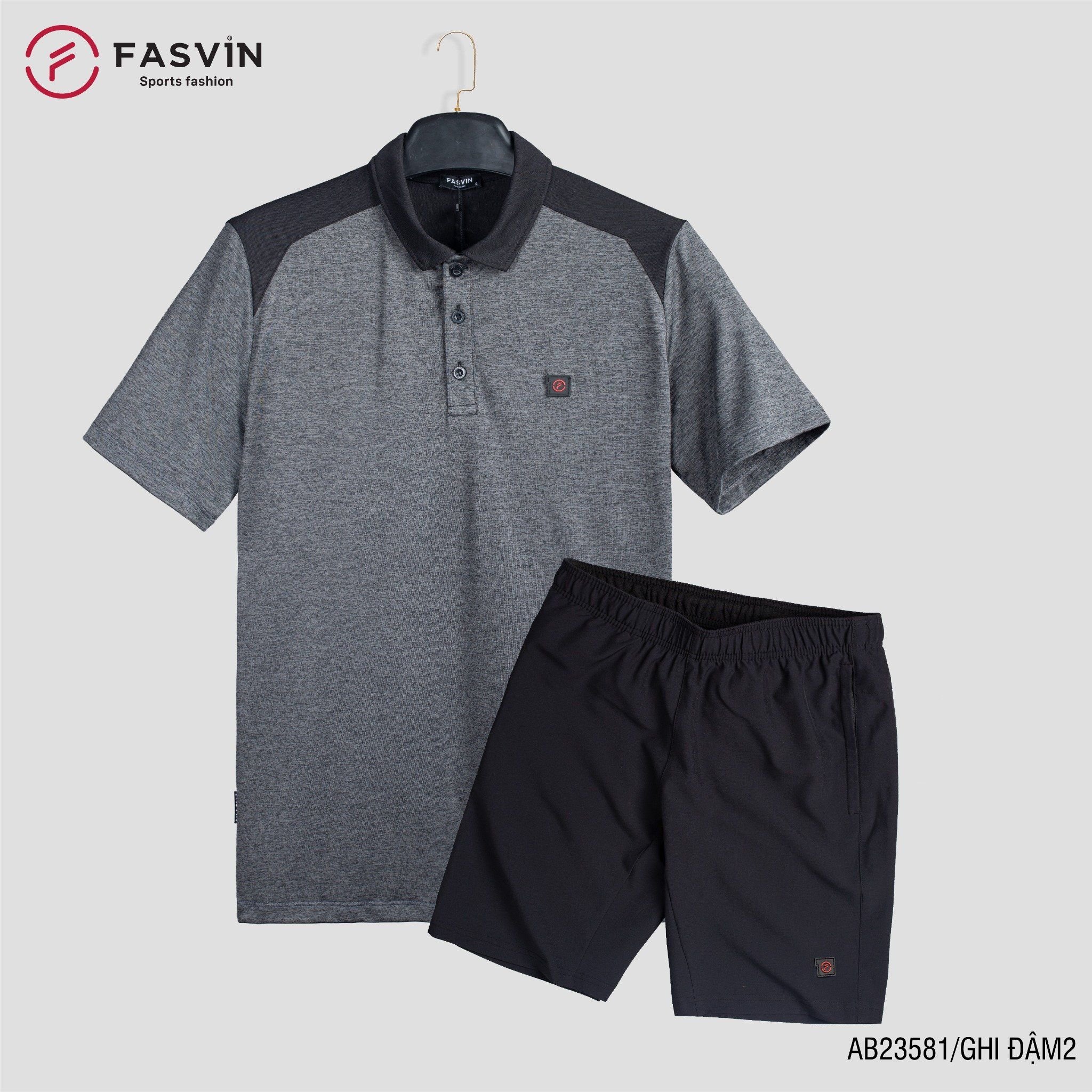  Bộ quần áo thể thao nam FASVIN AB23581 chất vải mềm nhẹ co giãn thoải mái 