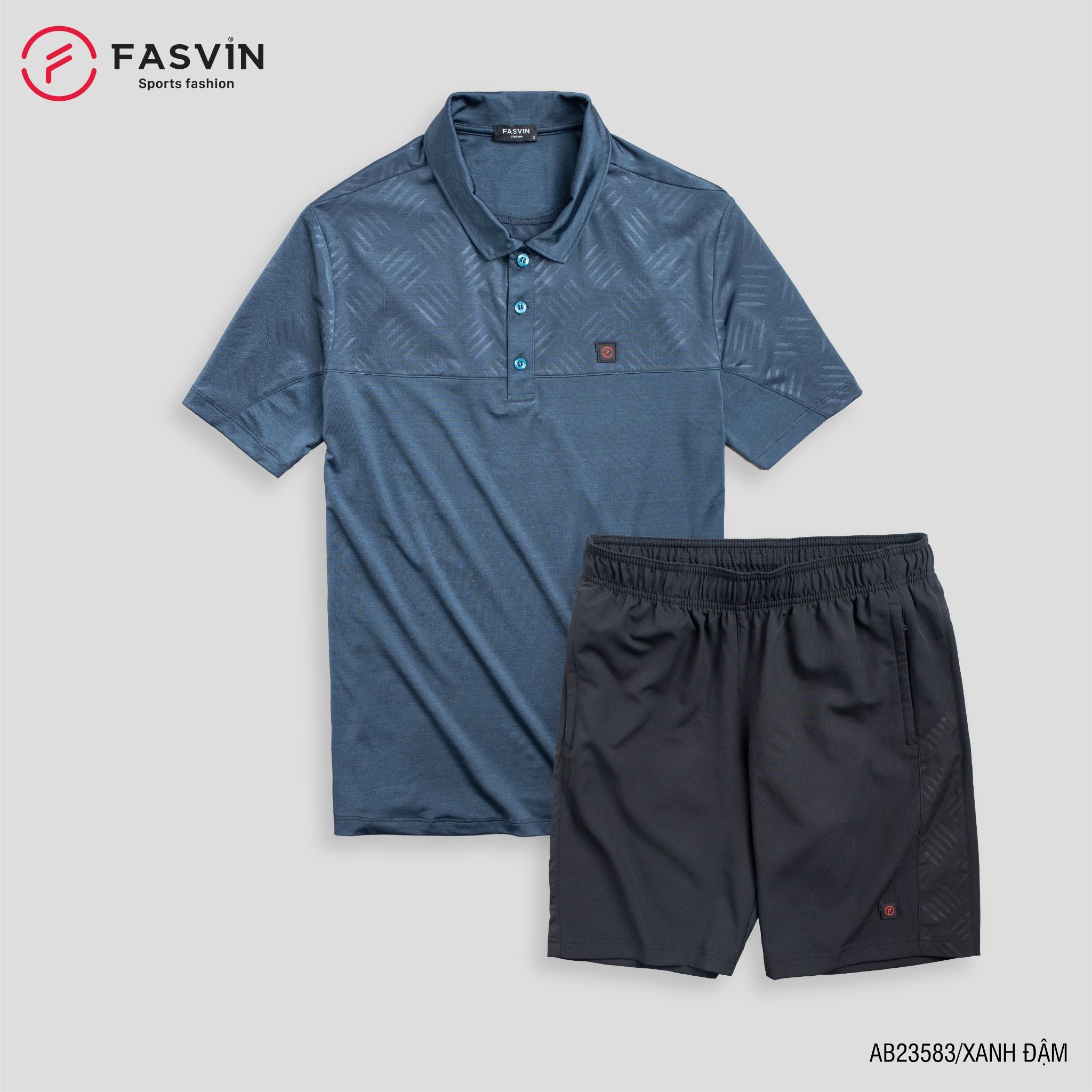  Bộ quần áo thể thao nam FASVIN AB23583 chất vải mềm nhẹ co giãn thoải mái 