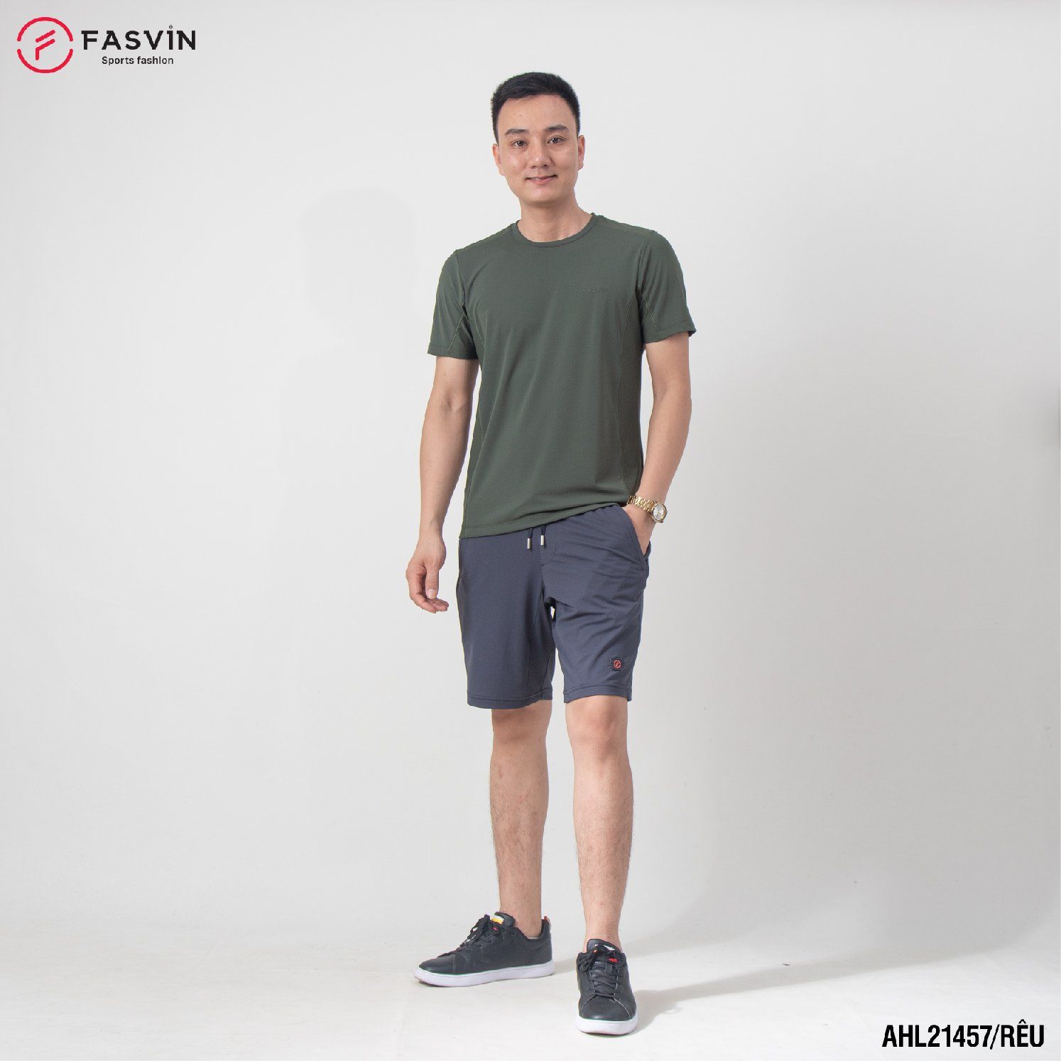  Áo thun thể thao nam Fasvin AHL21457 chất Nylon cao cấp vải mềm mịn thoáng mát thoải mái 