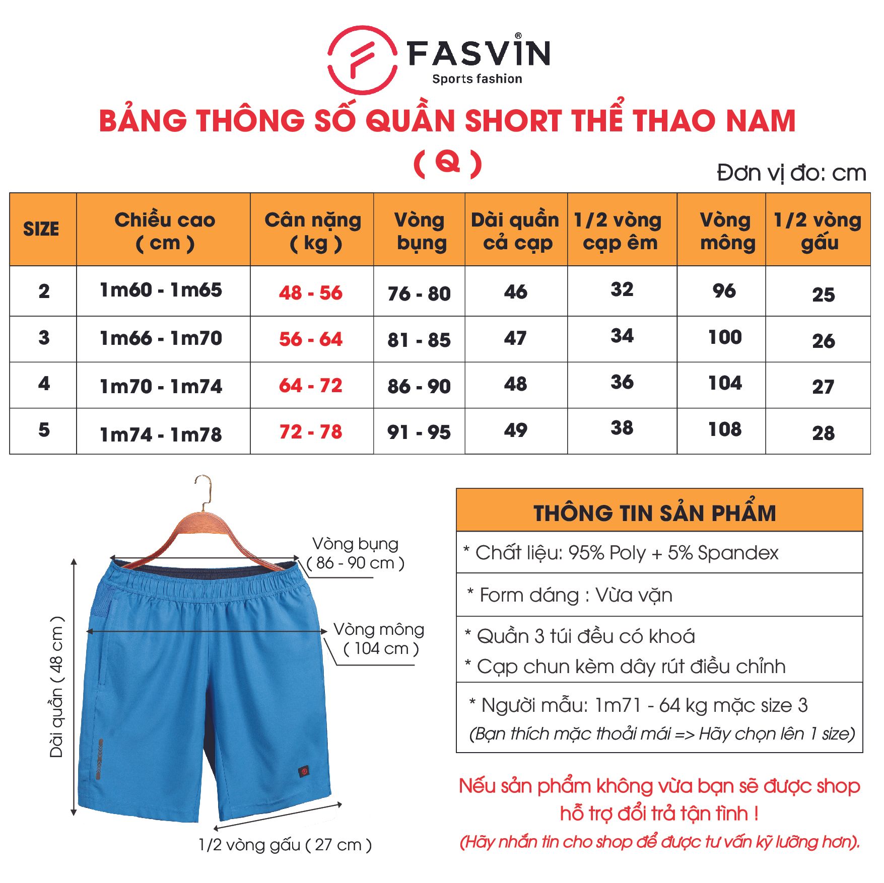  Quần short nam thể thao Fasvin vải gió in thăng hoa co giãn mềm mát S21463 