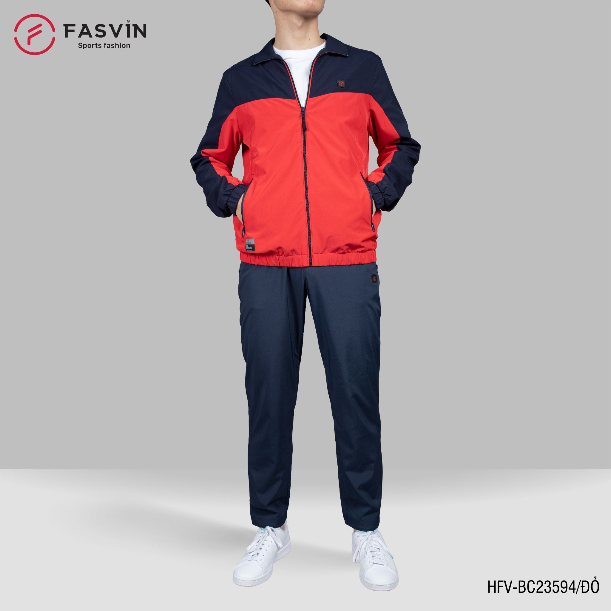  Bộ quần áo gió nam 2 lớp FASVIN BC23594 vải thể thao cao cấp lót vải thun hàng chính hãng 