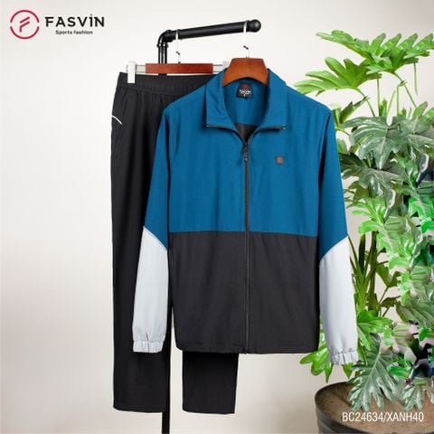  Bộ Quần Áo Gió Thể Thao Nam FASVIN BC24634 02 Lớp Lót Thun Dày Dặn Ấm Áp Chất Vải Và Phom Dáng Rất Đẹp 
