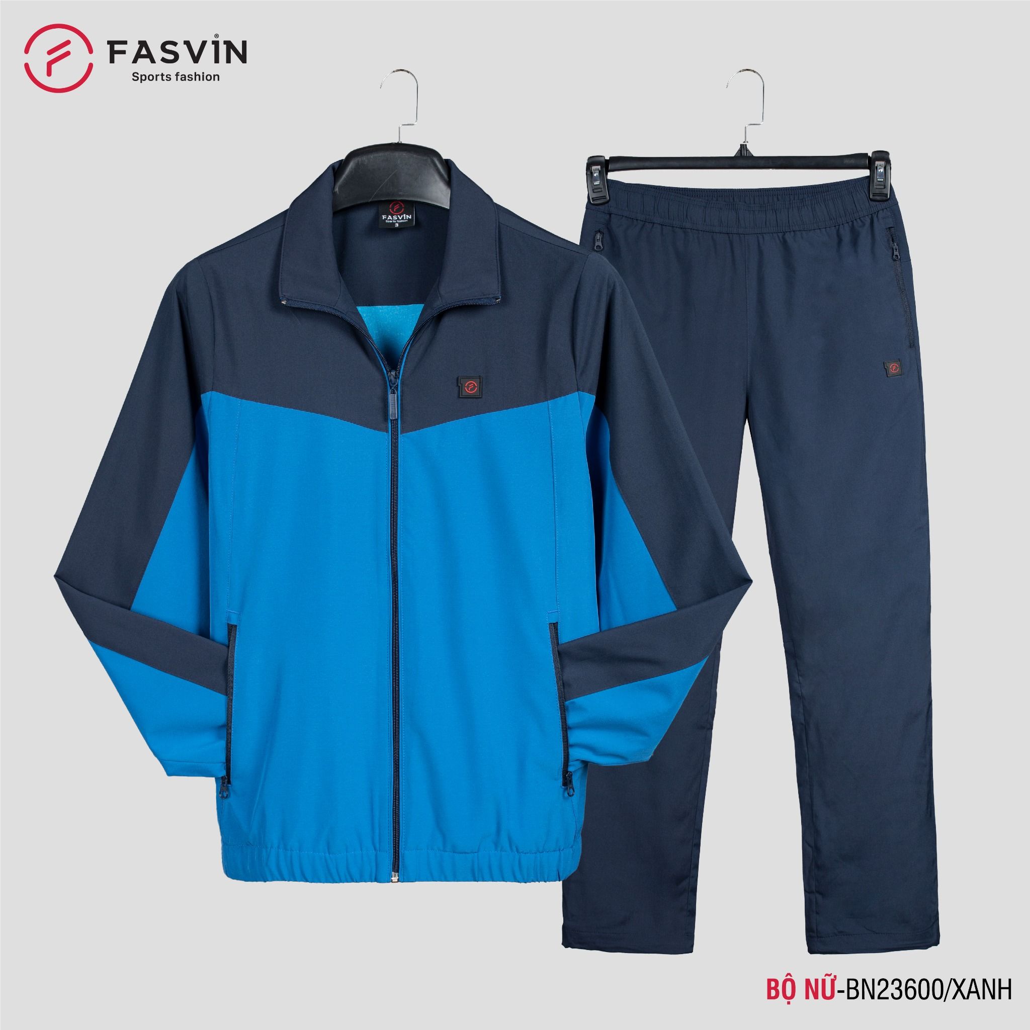  Bộ quần áo gió nữ 2 lớp FASVIN BN23600 vải thể thao cao cấp 02 lớp hàng chính hãng 