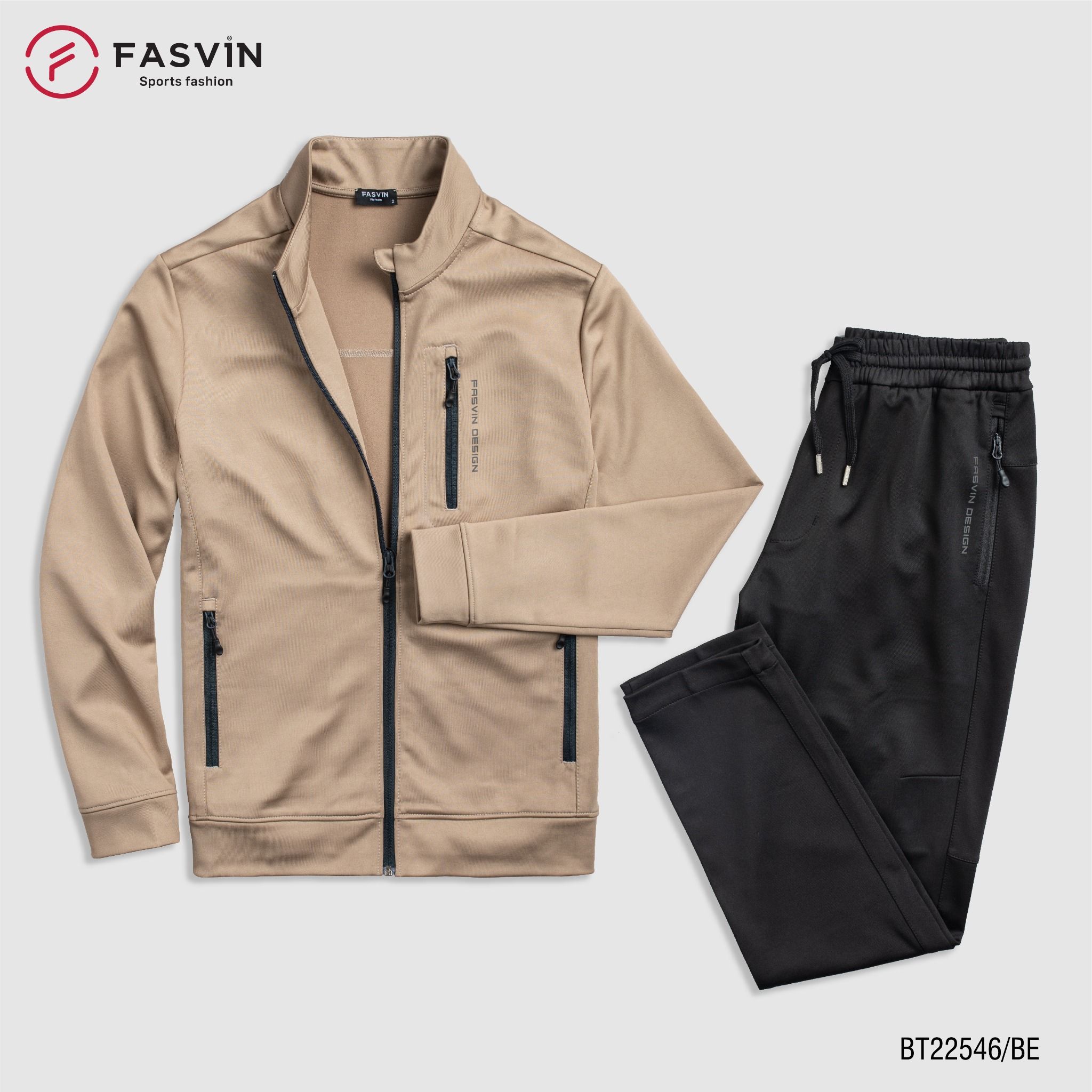  Bộ quần áo thể thao nam Fasvin vải thun 01 lớp co giãn thoải mái BT22546 