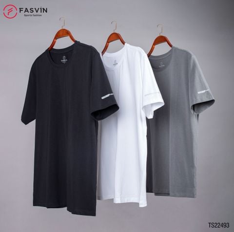  Áo Thun Trơn Nam COTTON FASVIN Vải Mềm Mát Co Giãn Hàng Nhà Máy TS22493 