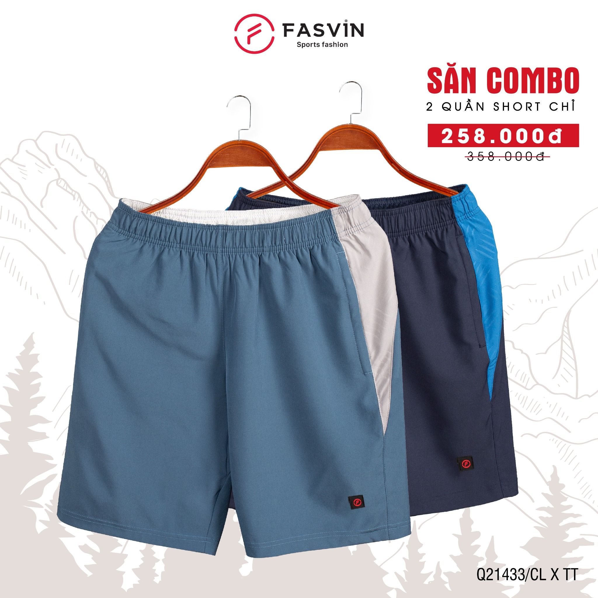  COMBO 2 QUẦN SHORT THỂ THAO Q21433 