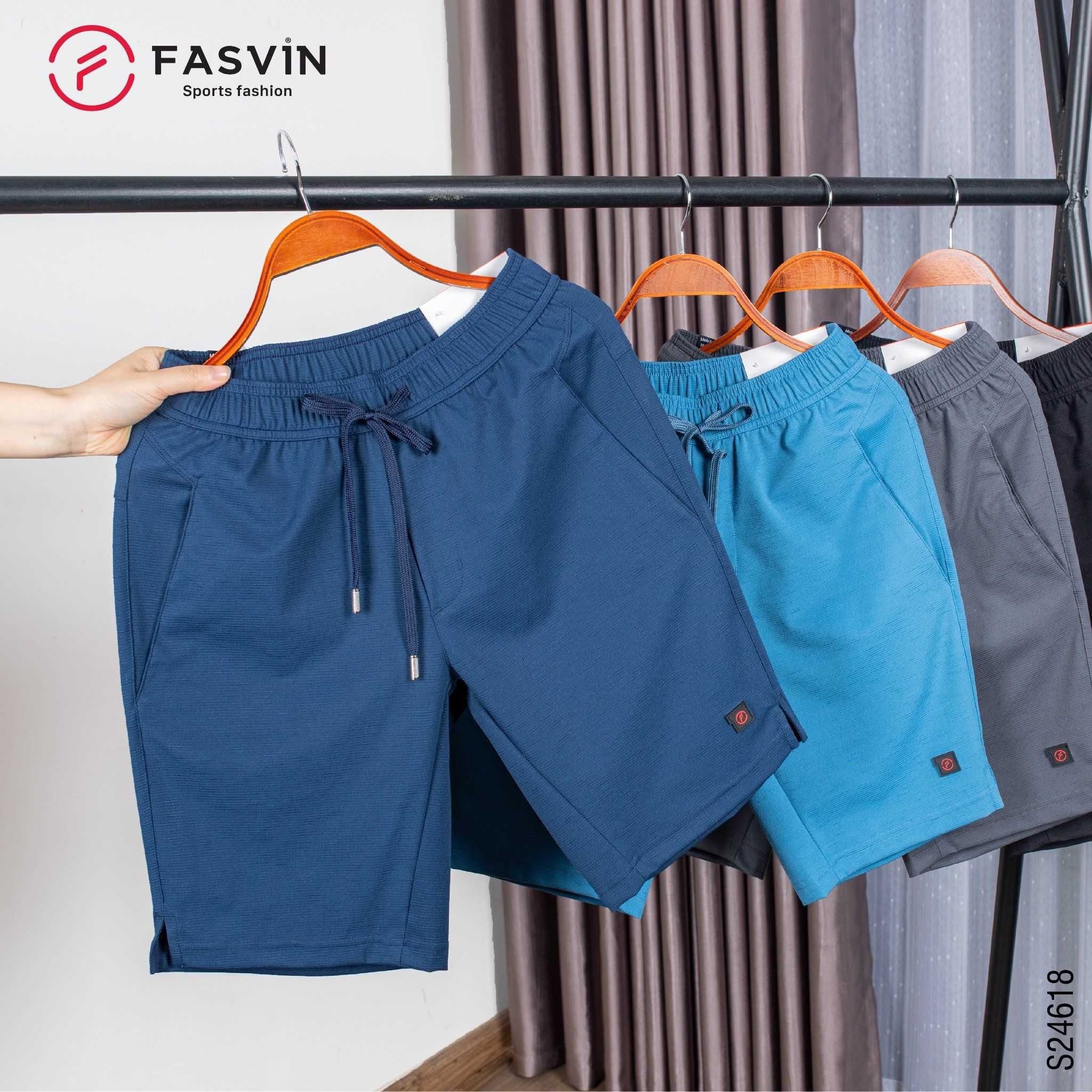  Quần Đùi Nam FASVIN Vải Nylon cao cấp Hàng Nhà Máy Chất Lượng Cao Thể Thao Hay Mặc Nhà S24618 