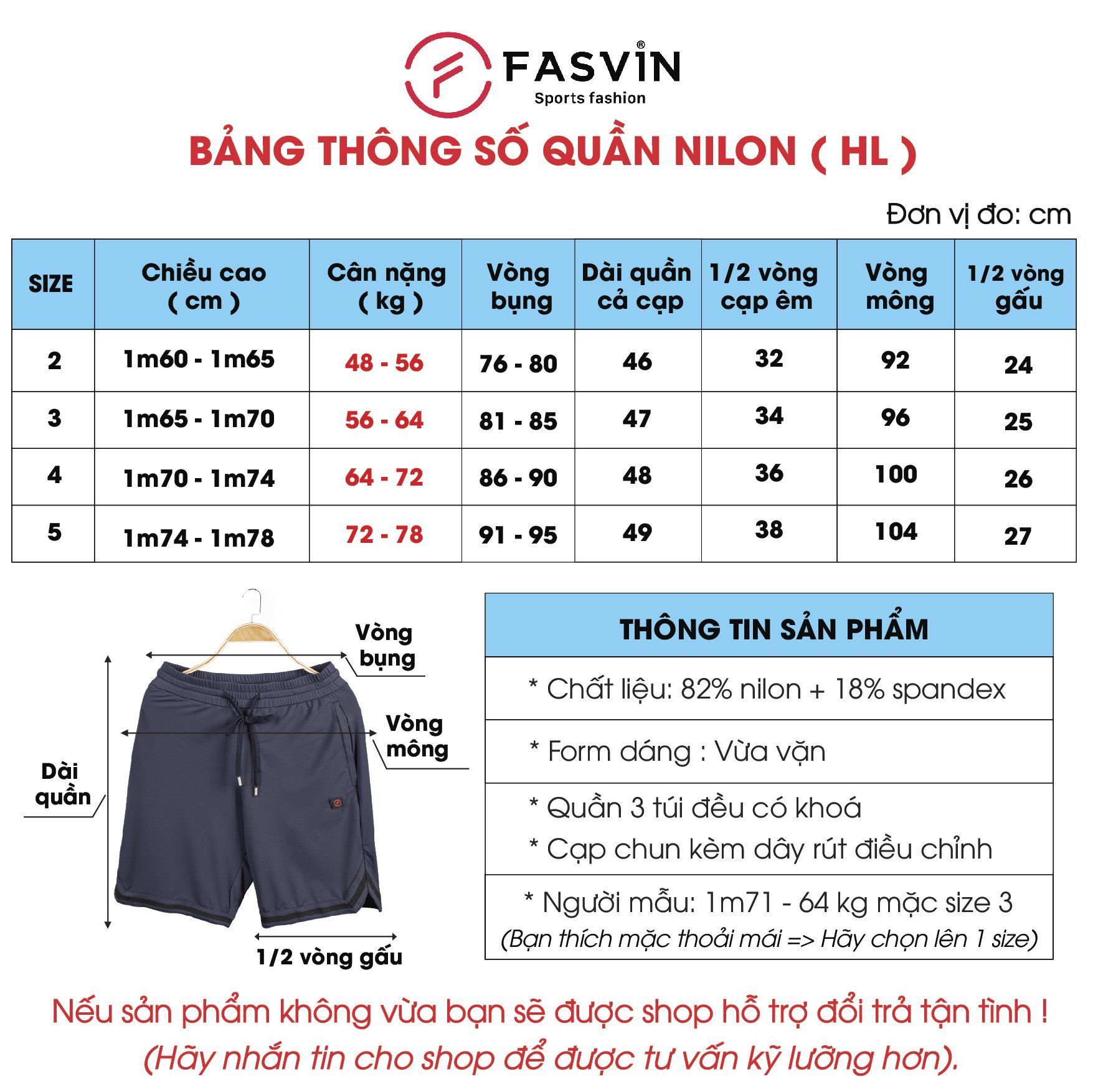  Quần short thể thao nam Fasvin HL23564 chất liệu cao cấp mềm mịn, không nhăn co giãn thoải mái 