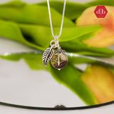  Scenic Quartz Silver Pendant - Mặt Dây Chuyền Bạc 925 Đá Ưu Linh Cảnh Charm Bạc Chiếc Lá 