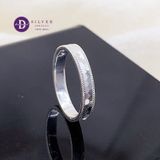  Silver Band Ring - Nhẫn Bạc 925 Bản Hoa Văn Bling Bling Tròn 2568NT 