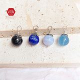  Mặt Dây Chuyền Đá Thiên Nhiên - Đá  Thạch Anh Tóc Đen & Lapis, Aquamarine, Agate  Mix Charm Bạc 925 - Cho Mệnh Mộc /Thủy- Ddreamer 