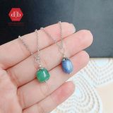  Mặt Dây Chuyền Đá Thiên Nhiên - Đá Lu Thống Kyanite & Cẩm Thạch Xanh Lá Mix Charm Bạc 925 - Cho Mệnh Mộc - Ddreamer 