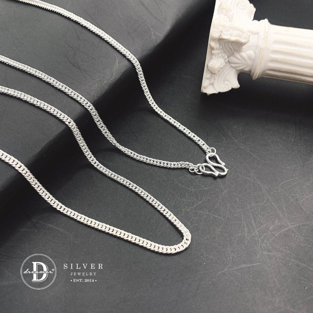  Dây Chuyền Nam Trơn Xích Dẹp Trơn - Dây chuyền Bạc 925 - Silver 925 Necklace Basic Chain Ddreamer 