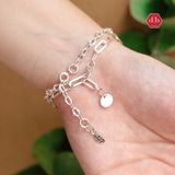  Vòng Dây Xích Moon Oval Chain - Đá Thạch Anh Tóc Vàng 