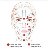  Cây Lăn Massage Đá Thiên Nhiên - Đá Mã Não Đen - Facial Roller 