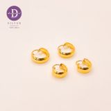  Small Chunky Gold Plated Hoop Earrings - Khoen Tròn Bản Dày Thick Halo 