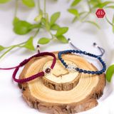  Vòng Thắt Basic Charm Empty Star Kết Hợp Đá Garnet Đỏ 