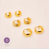  Small Chunky Gold Plated Hoop Earrings - Khoen Tròn Bản Dày Thick Halo 