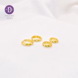  Basic Chop Band Gold Plated Hoop Earrings - Bông Tai Khoen Bản Dày Bo Nhọn 