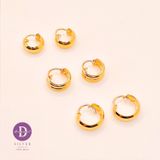  Small Chunky Gold Plated Hoop Earrings - Khoen Tròn Bản Dày Thick Halo 