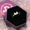 Nhẫn Cánh Thiên Thần Đính Đá Trắng - Angel Wings Silver Ring 414NH Size 1.6~1.7