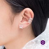  Hoa Tai Bạc 925 Kẹp Vành Earcuff 5 Lines Twist & Flat Và 5 Line Trơn 1405EC 644EC 253EC 