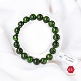  Chuỗi đá trơn Diopside Xanh Lá 