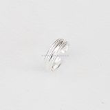  Nhẫn Ngón Út Bạc 925 Họa Tiêt Oxy Hóa Đen Cá Tính - Double Side Twist Pinky Ring 1197NT 