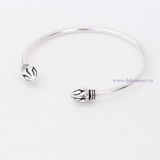  Kiềng Bạc 925 Búp Sen Việt Nam - Vietnam Lotus Sterling Silver Bangle K211 