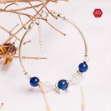  Vòng Tay Đá Kyanite Kết Hợp Moonstone Phối Charm U Line Direction 