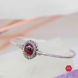  Kiềng Đá Garnet Bạc 925 cho mệnh Hoả/Thổ SB001 