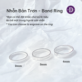  Nhẫn Bản Trơn Đơn Giản - Nhẫn Bạc 925 Bản Vuông - Minimal Band Ring 