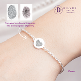  Engravable Circle Bracelet - Sterling Silver Personalised Friendship Bracelet  - Lắc Tay Mặt Tròn Khắc Chữ 1266VTT 1265VTT - Quà Tặng Ý Nghĩa 