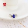 Lapis Oval Gemstone Silver Ring - Nhẫn Bạc 925 đá Lapis 239SR