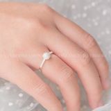  Nhẫn Sparkling Ball Line Stone Ring 