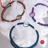  Vòng Thắt Basic Kết Hợp Đá Flourite Phối Charm Cá 