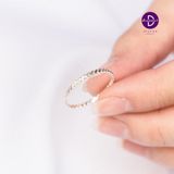  Nhẫn Bạc 925 - Kiểu Đơn Giản Xoắn Dẹp Unisex Flat Twist Silver Ring 1905NT 