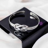  Kiềng Bạc 925 Kiểu Nút Thắt Knot Cá Tính - Knot Silver Bangle - K219 