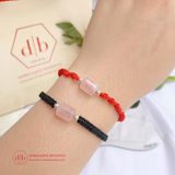  Vòng tay dây thắt đá phong thủy - Vòng thắt Lu Thống Thạch Anh Hồng - Gemstone Bracelets Ddreamer 