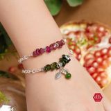  Vòng Dây Xích Moon Oval Chain - Đá Tourmaline Hồng 