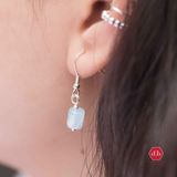  Hoa Tai Kiểu Móc Đá Lu Thống Beryl Aquamarine 