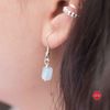 Hoa Tai Kiểu Móc Đá Lu Thống Beryl Aquamarine