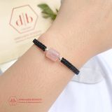  Vòng tay dây thắt đá phong thủy - Vòng thắt Lu Thống Thạch Anh Hồng - Gemstone Bracelets Ddreamer 