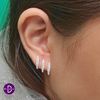 Hoa Tai Bạc 925 - 3 Lines Đính Đá CZ Triple Stone Line Cuff 2184BTH