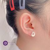  Bông Tai Bạc 925- Hoa Tai Premium Mặt Trăng Xà Cừ Moon- Silver 925 Earrings- P742BTH  Ddreamer 